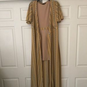 Yellow duster/ wrap dress